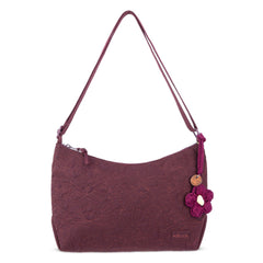 EcoTwill - Black Cherry Flower Blossom Quilted