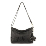 Sakroots Lumi Crossbody - EcoTwill - Black Floral Embossed