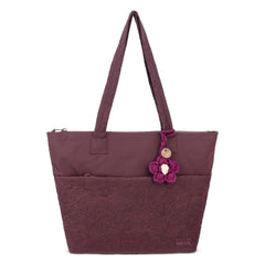EcoTwill - Black Cherry Flower Blossom Quilted