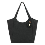 Sakroots Roma Large Tote - EcoTwill - Black Flower Blossom Quilted