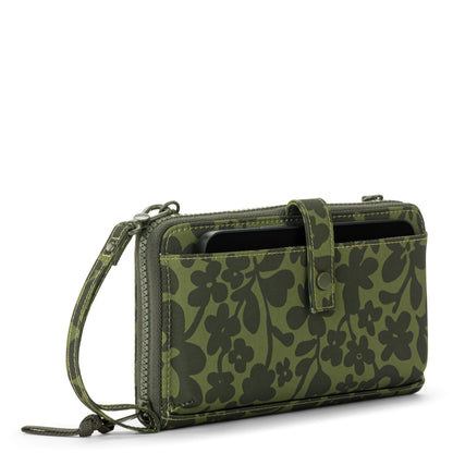 Sakroots Smartphone Wallet - EcoTwill - Olive Shadow Floral