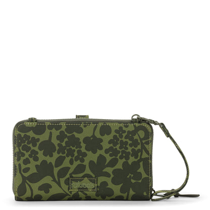 Sakroots Smartphone Wallet - EcoTwill - Olive Shadow Floral