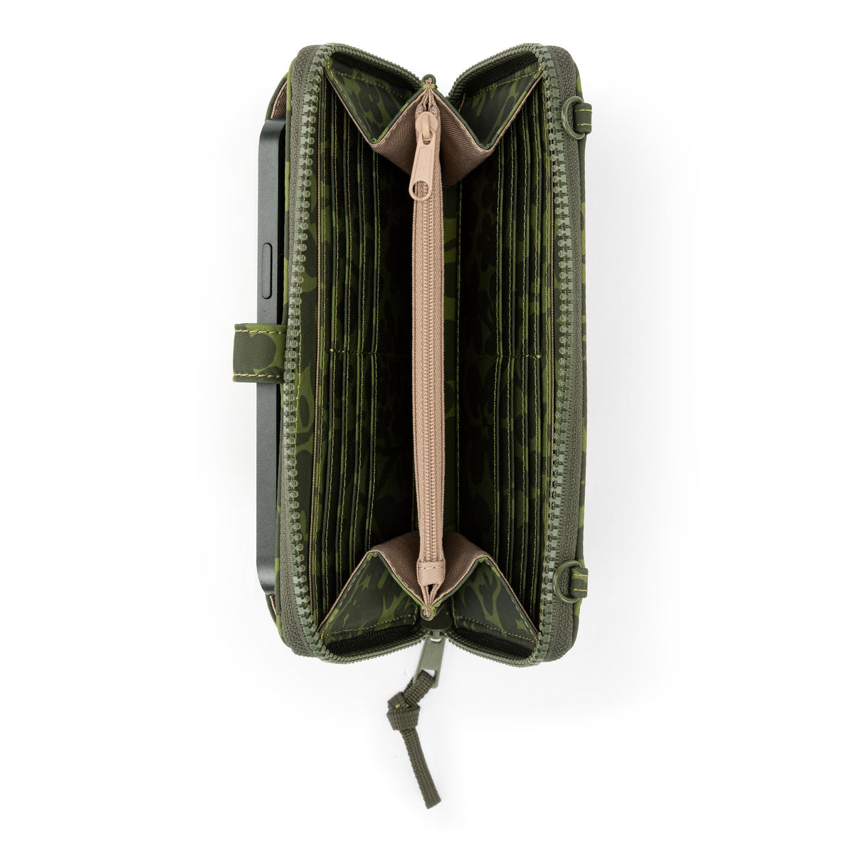 Sakroots Smartphone Wallet - EcoTwill - Olive Shadow Floral