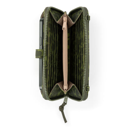 Sakroots Smartphone Wallet - EcoTwill - Olive Shadow Floral