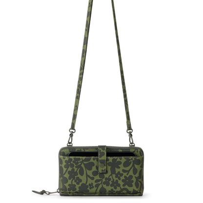 Sakroots Smartphone Wallet - EcoTwill - Olive Shadow Floral